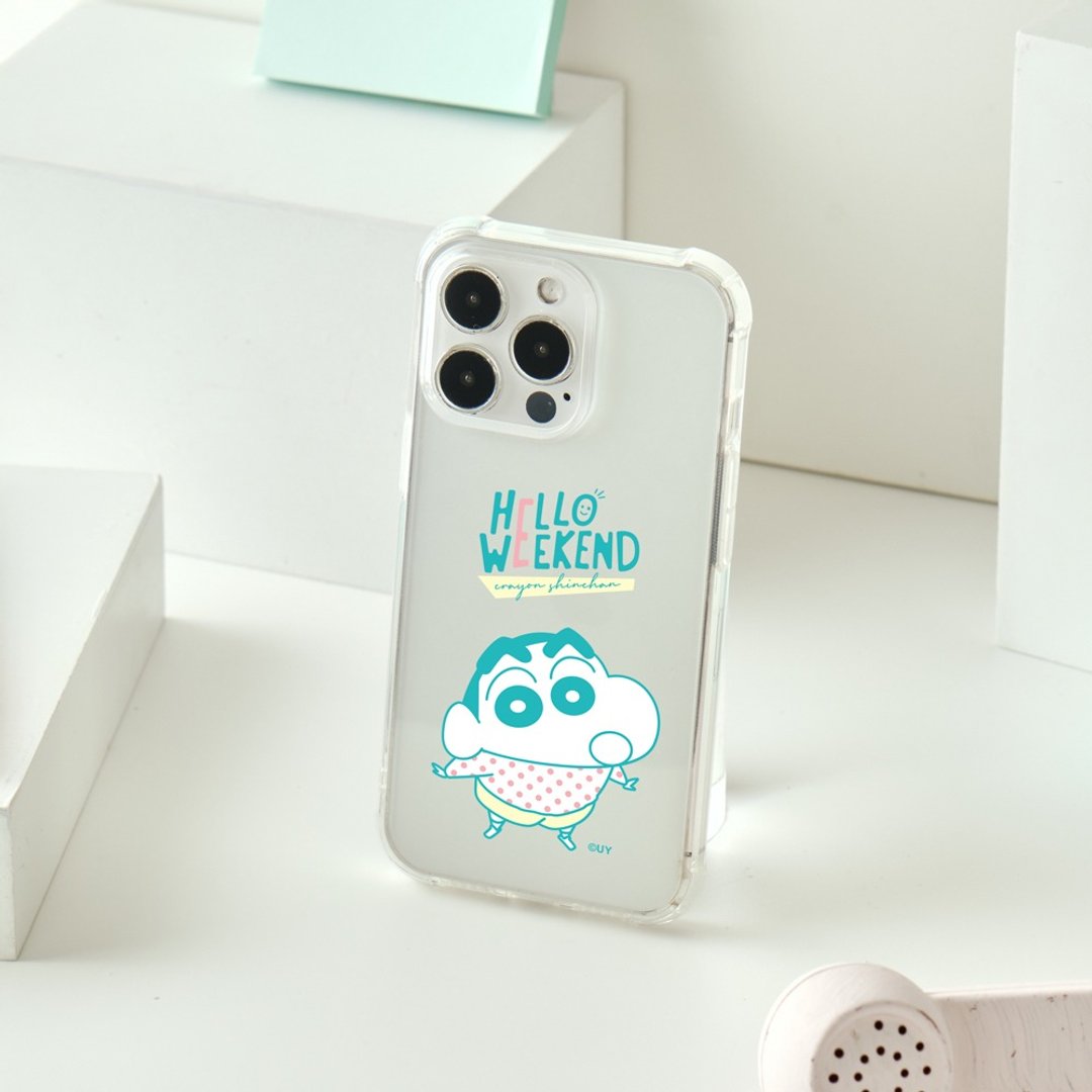 蜡笔小新哈啰假期全气囊防摔iPhone手机壳 - 手机壳/手机套 - 塑料 透明