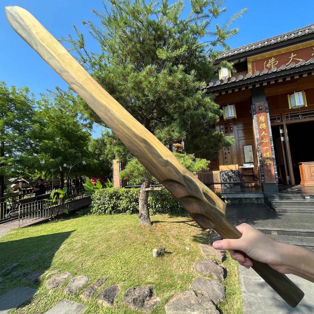 我贩剑　魔剑　青皞　艺术木刀　收藏木刀　手工木剑　绿檀　妖刀 - 摆饰 - 木头 绿色