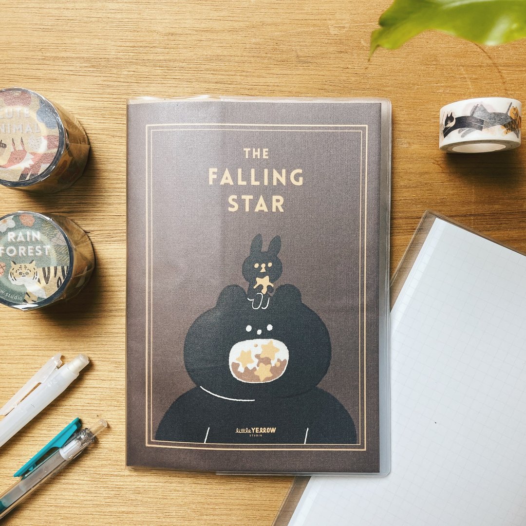 胶装A5笔记本 - The falling star - 笔记本/手帐 - 纸 咖啡色