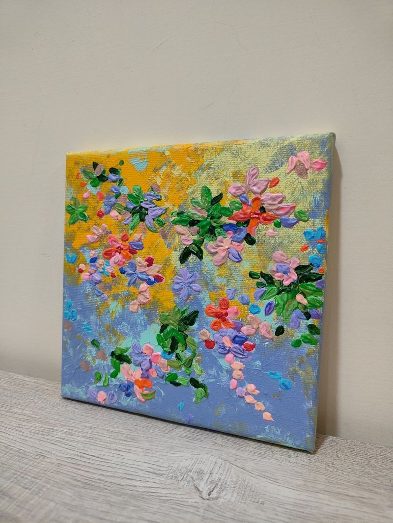 【夏花语】无框画/挂画/压克力画/风景/原画/摆饰/自我照顾 - 摆饰 - 棉．麻 