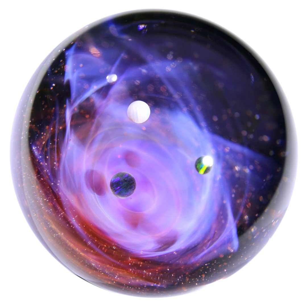 56mm 宇宙玻璃球摆设 no.M175 - 摆饰 - 玻璃 紫色