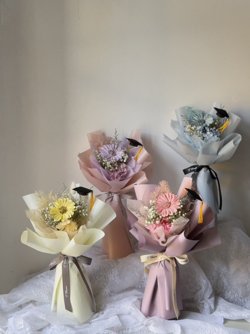 帽子花花/毕业花束/干燥花束 - 干燥花/捧花 - 其他材质 黄色
