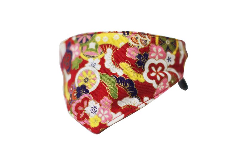 宠物造型三角巾 猫 狗 折扇通宝 S-5L 快速出货 - 项圈/牵绳 - 棉．麻 蓝色