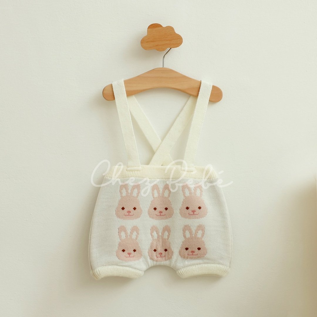 韩国Chezbebe 粉红小兔吊带裤 - 玩具/玩偶 - 棉 