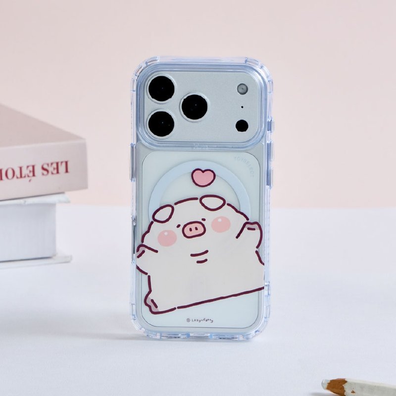 胖才可爱肉呆讨抱抱抗黄防摔 MagSafe iPhone 手机壳 - 手机壳/手机套 - 塑料 透明