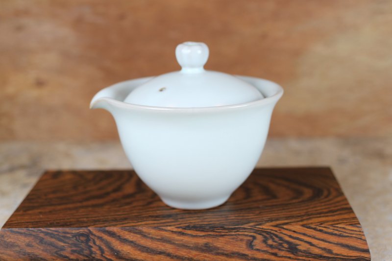 【教师节礼物】汝窑 粉青 好柿盖碗 盖杯 莺歌名家叶敏祥作品 - 茶具/茶杯 - 陶 