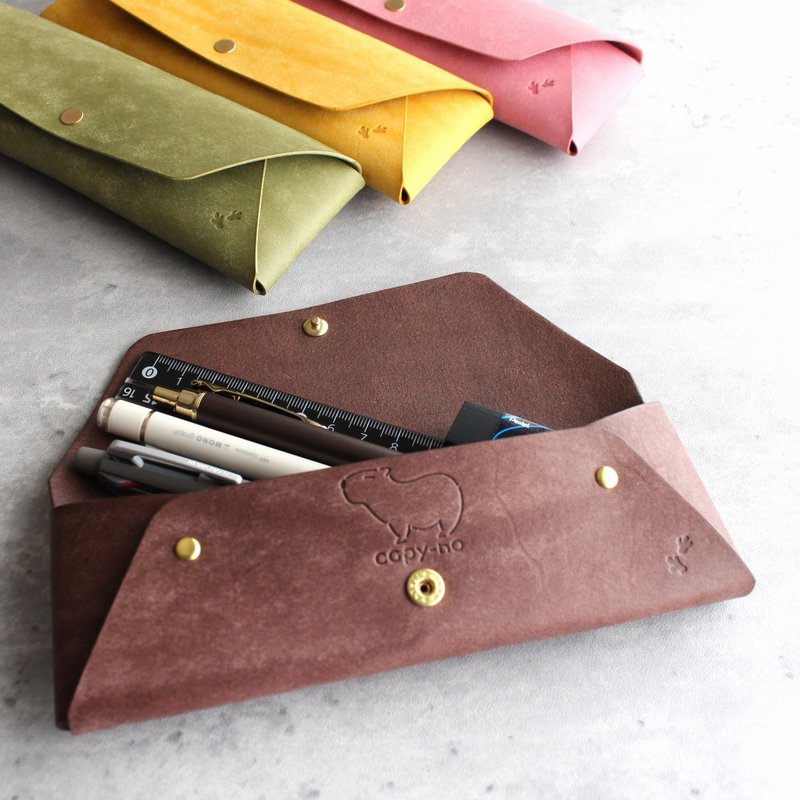 水豚笔袋 - 铅笔盒/笔袋 - 真皮 咖啡色