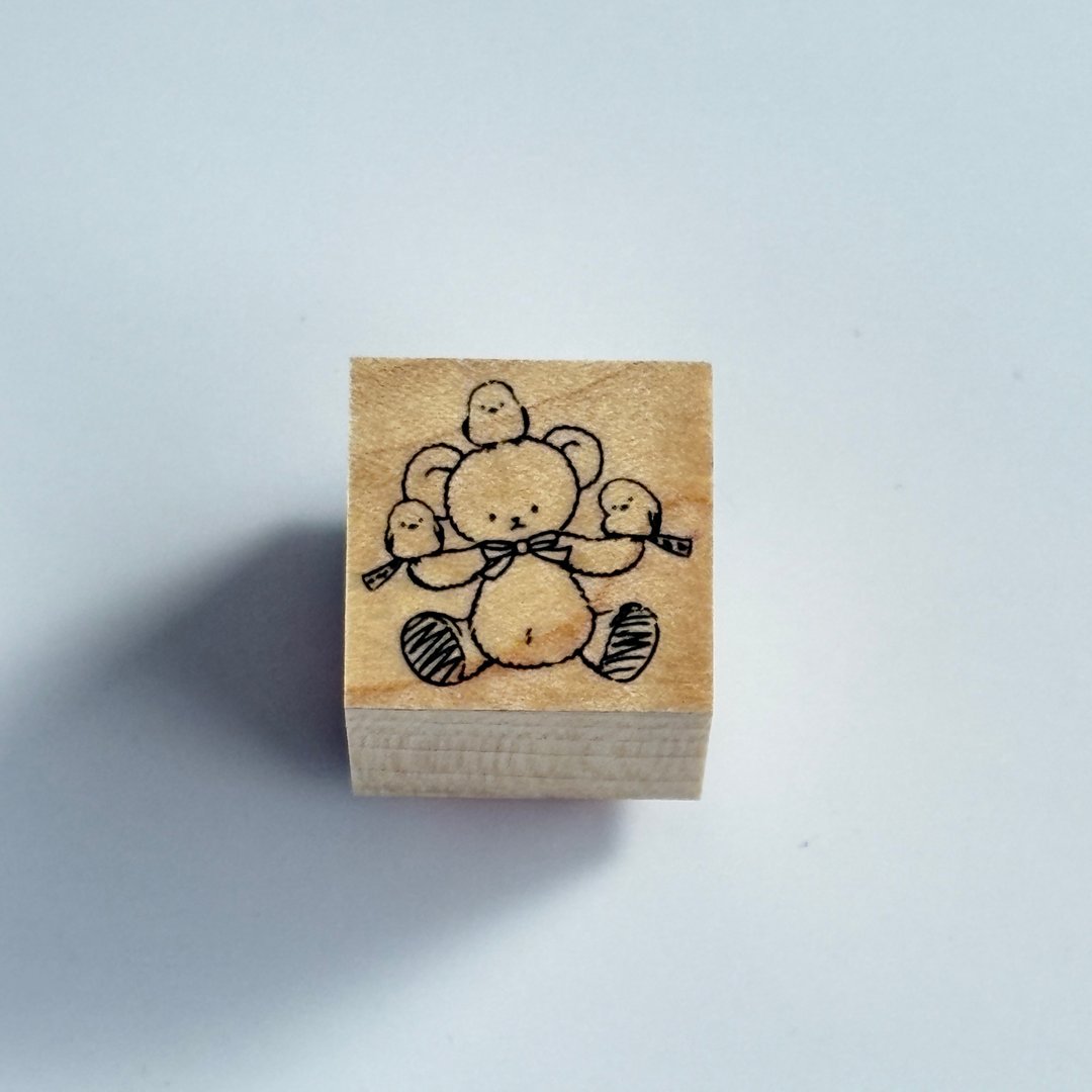 绒毛小熊 雪鸲好朋友 2020 - 印章/印台 - 橡胶 