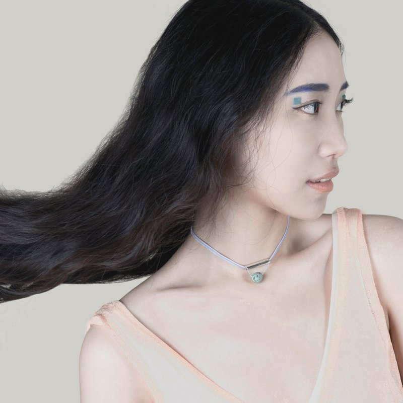 | BALANCE | 非洲绿松石绒质颈链 - 项链 - 半宝石 绿色