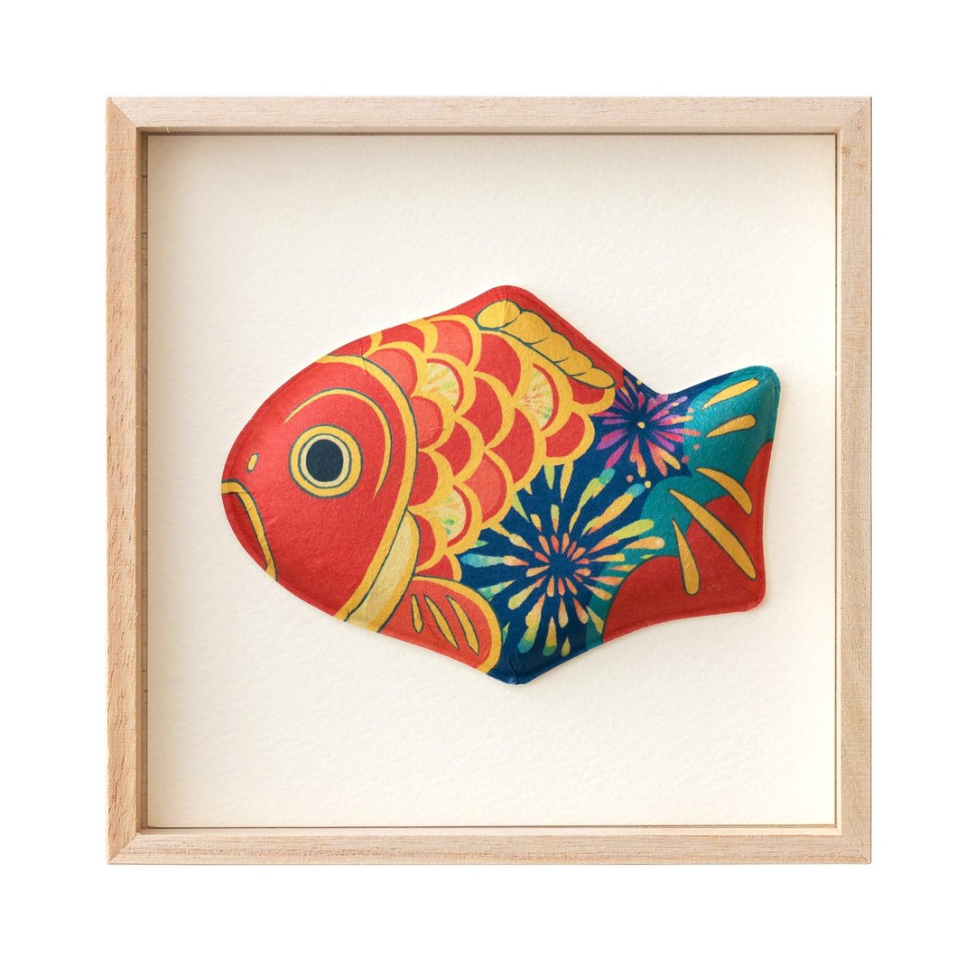 Washi Wall Decoration - Fukura, 1 type of  Fireflower Goldfish - 墙贴/壁贴 - 纸 