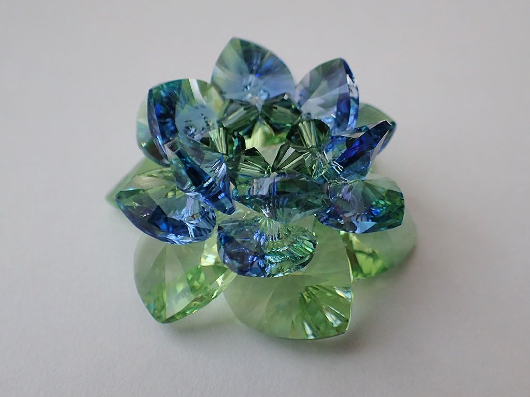 莲花 摆件 SWAROVSKI ELEMENTS(施华洛世奇元素) - 摆饰 - 玻璃 绿色