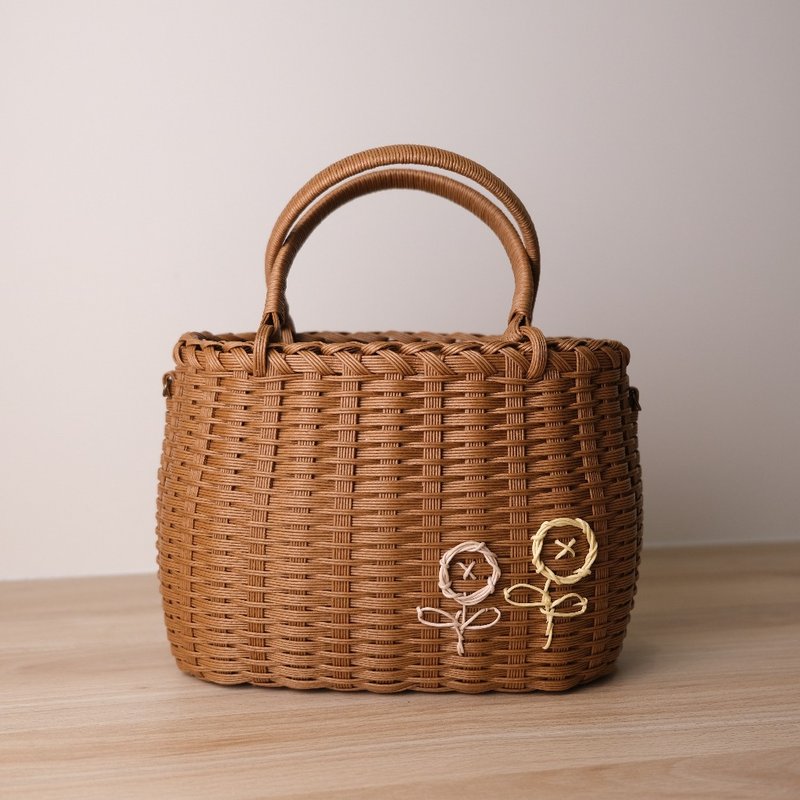 花花手提篮手提、侧背两用 - 侧背包/斜挎包 - 环保材料 