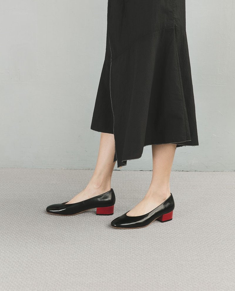 已绝版 3.4 圆头跟鞋 - 高跟鞋 - 真皮 多色