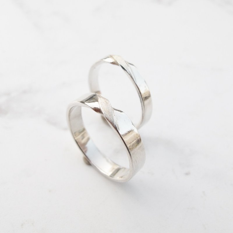 DIY手工银饰教学卷 | 文化币可 |爱在环绕 纯银情侣对戒 | 大员囡 - 金工/饰品 - 纯银 