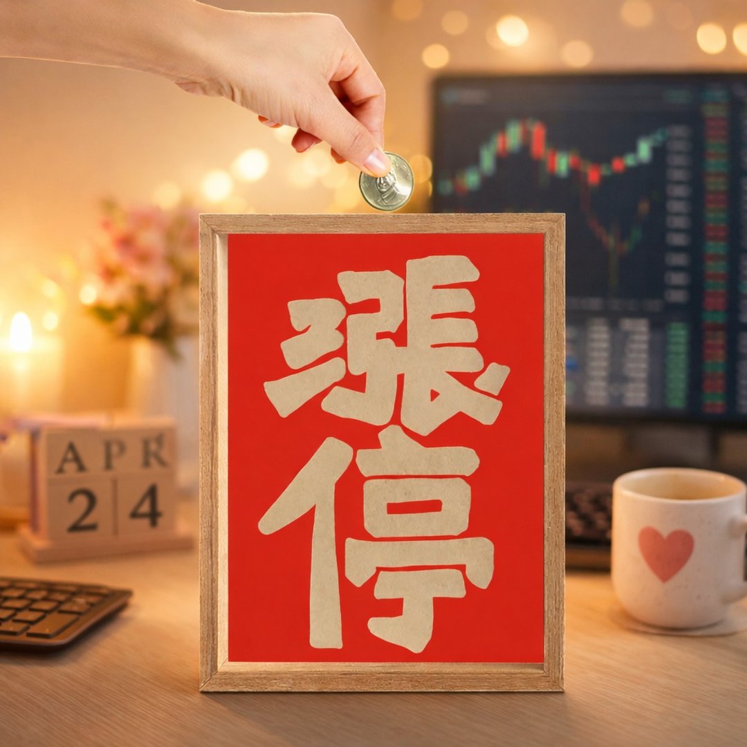 【订制】股票存钱筒 压克力榉木材质 - 储蓄罐 - 木头 红色