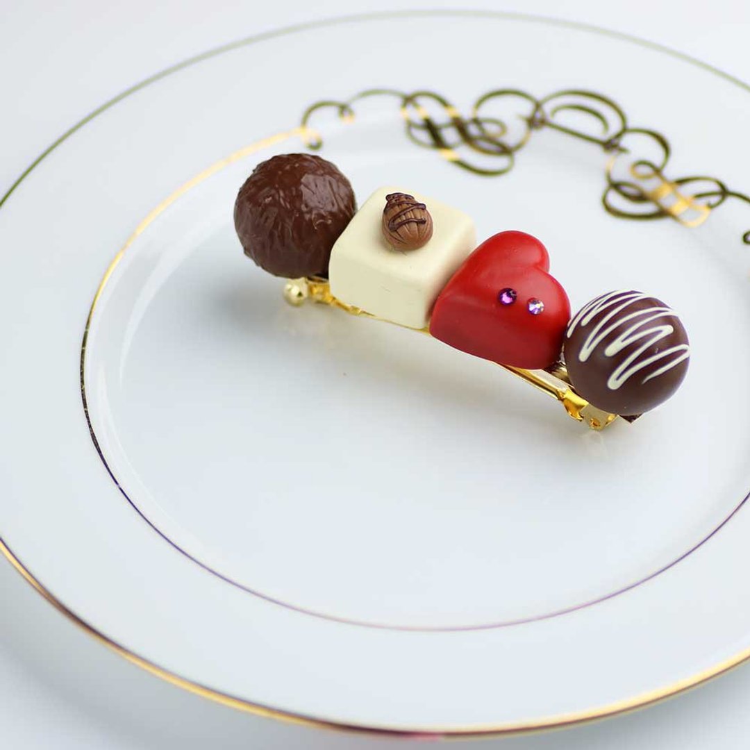 Bonbon Chocolat Valletta Red - 发饰 - 粘土 红色