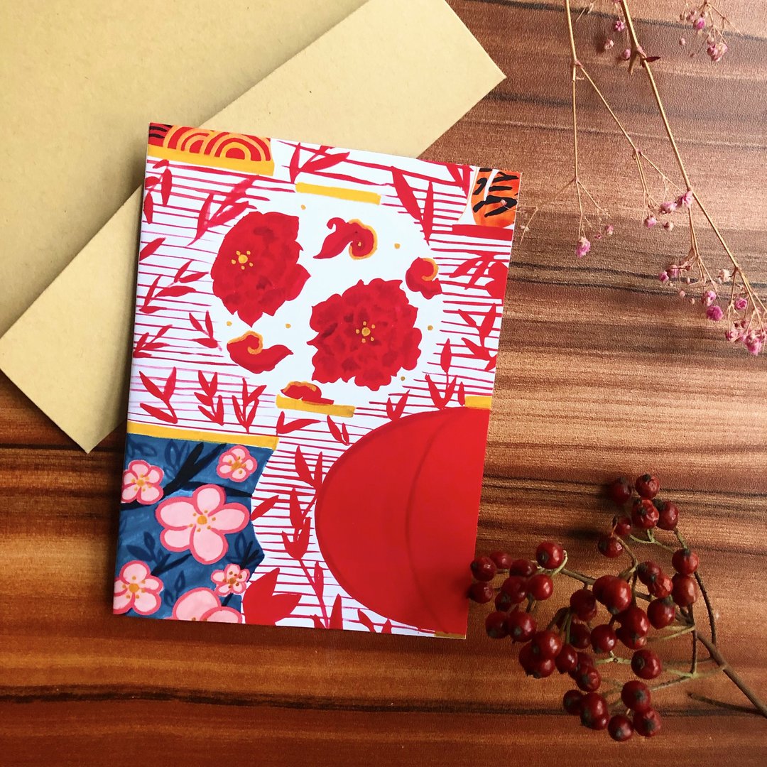 春节卡/新年农历卡 - 卡片/明信片 - 纸 多色