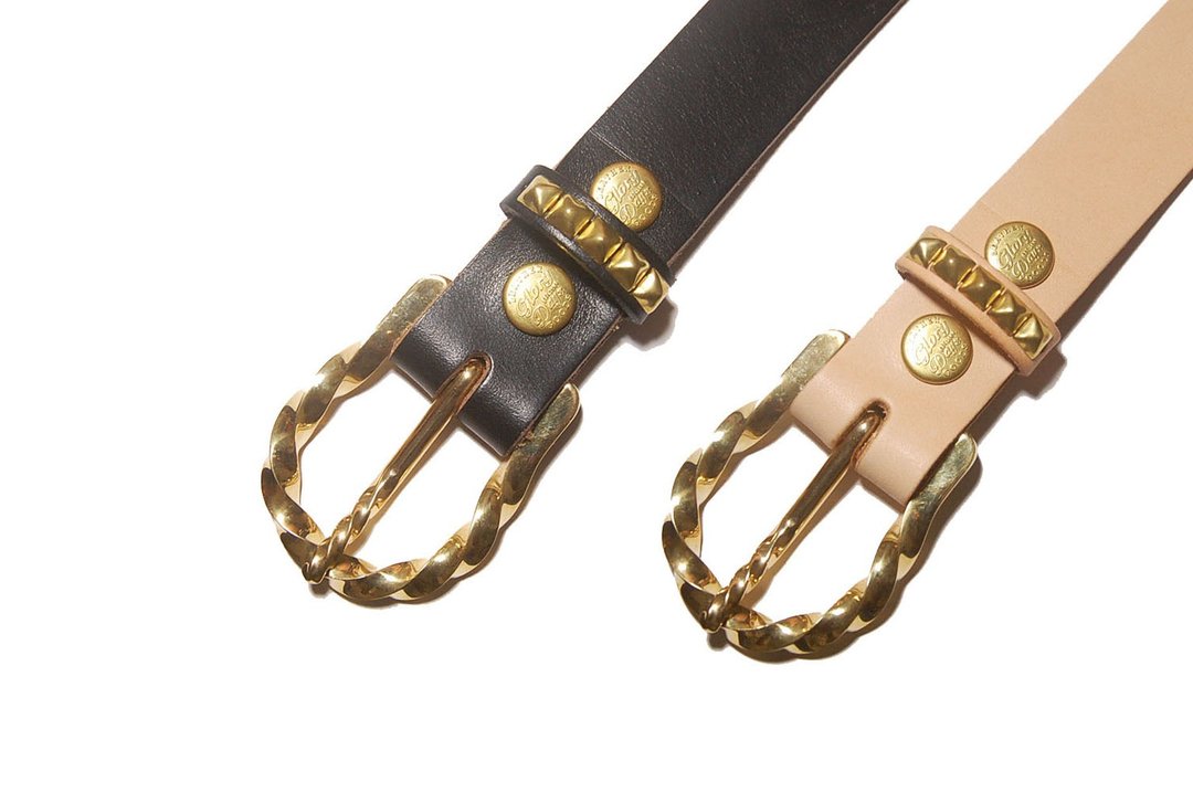 Brass twisted buckle belt - 黄铜麻花皮带 - 皮带/腰带 - 真皮 黑色