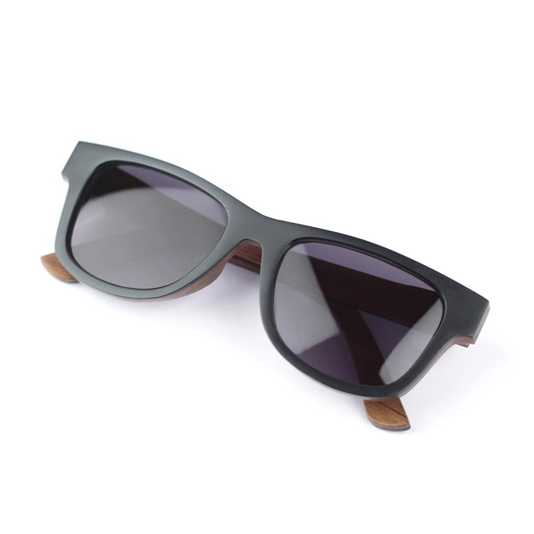 5.1 HR / Black Ebony & Teak Wood , Handmade Wooden Sunglasses - 墨镜 - 木头 黑色