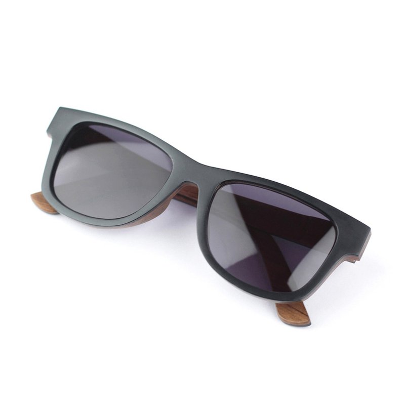 5.1 HR / Black Ebony & Teak Wood , Handmade Wooden Sunglasses - 墨镜 - 木头 黑色