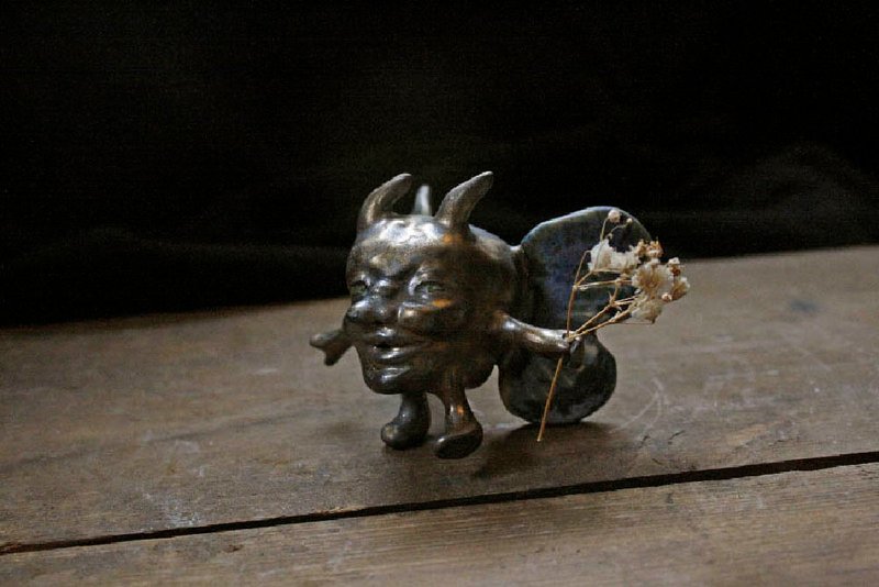 金苹果-恶魔仙子 (陶偶 雕塑 线香插) - 玩偶/公仔 - 陶 