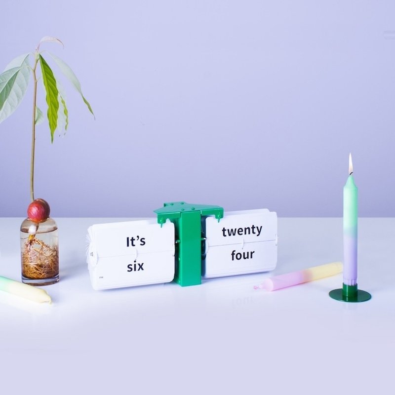 CLOUDNOLA | MoMA 联名 Flipping Out 文字翻转时钟 绿色 - 时钟/闹钟 - 其他金属 绿色