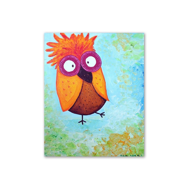 原画  ∣  跳舞猫头鹰 /开幕送礼超棒 - 画框/相框 - 其他材质 多色