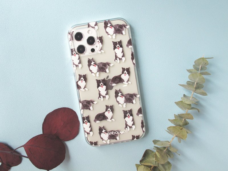边境牧羊犬 边牧透明手机壳 iPhone 12 13 14 15 16 plus pro max - 手机壳/手机套 - 塑料 白色