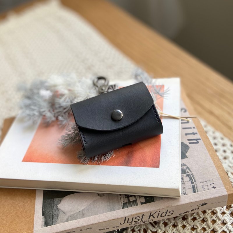 AirPods Pro 耳机皮套 | 蓝黑色意大利植鞣革 - 耳机收纳 - 真皮 