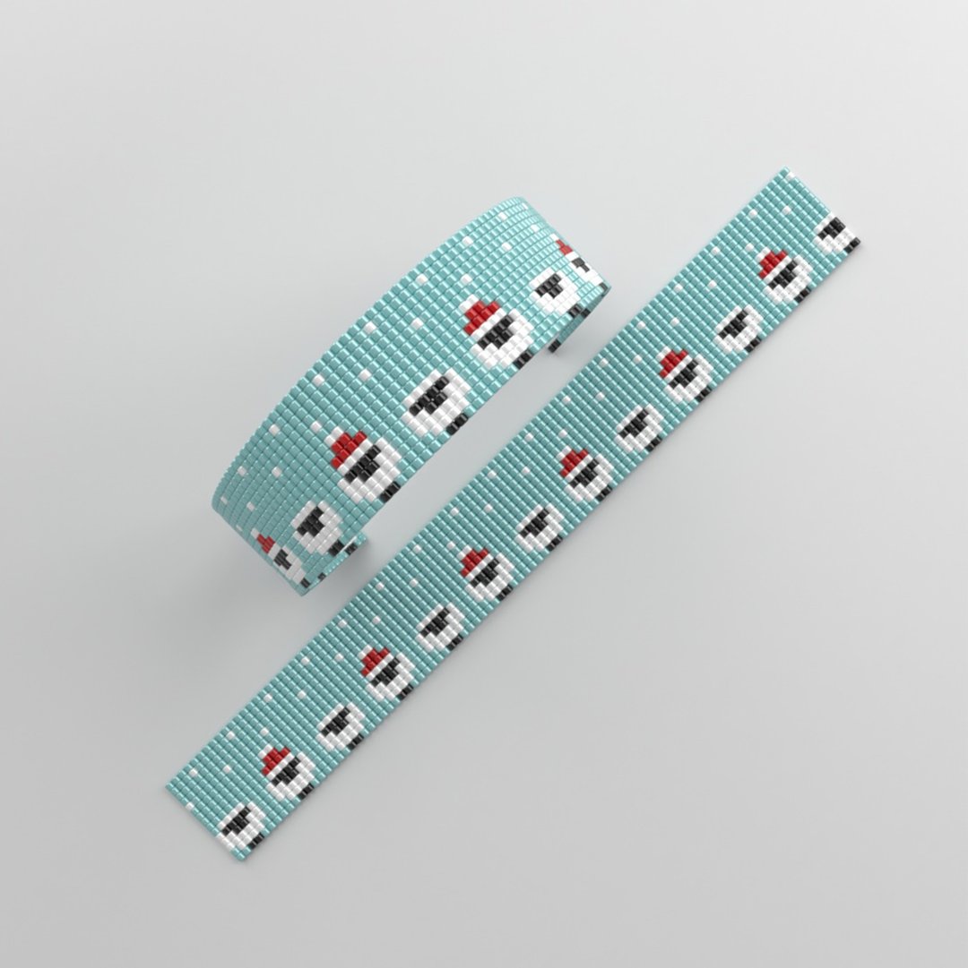 Loom bracelet pattern, miyuki pattern, parallel stitch pattern,274串珠手链的图案图案 - 手工艺教程/工具书 - 其他材质 蓝色