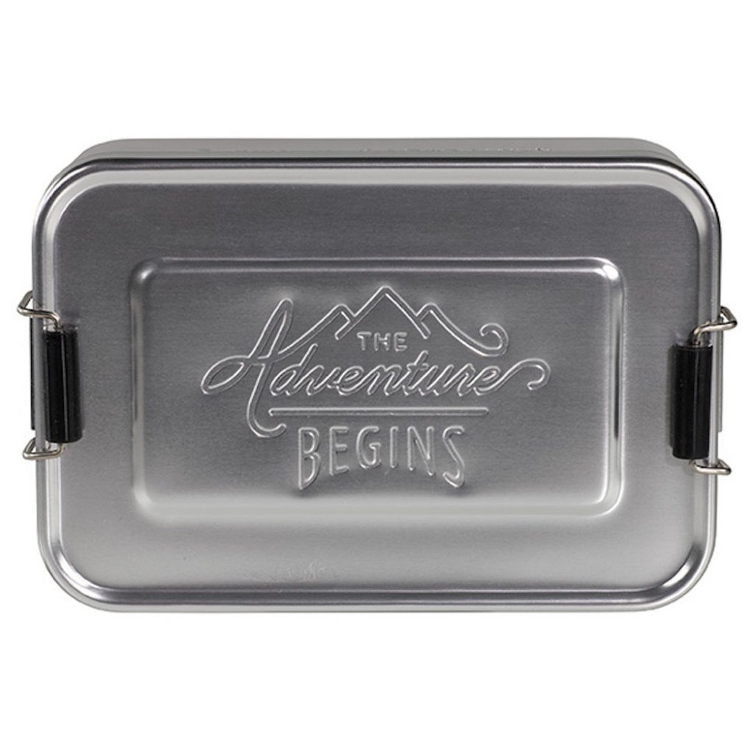 【Gentlemen's Hardware】掀盖式多功能点心盒/收纳盒-银色 - 便当盒/饭盒 - 铝合金 银色