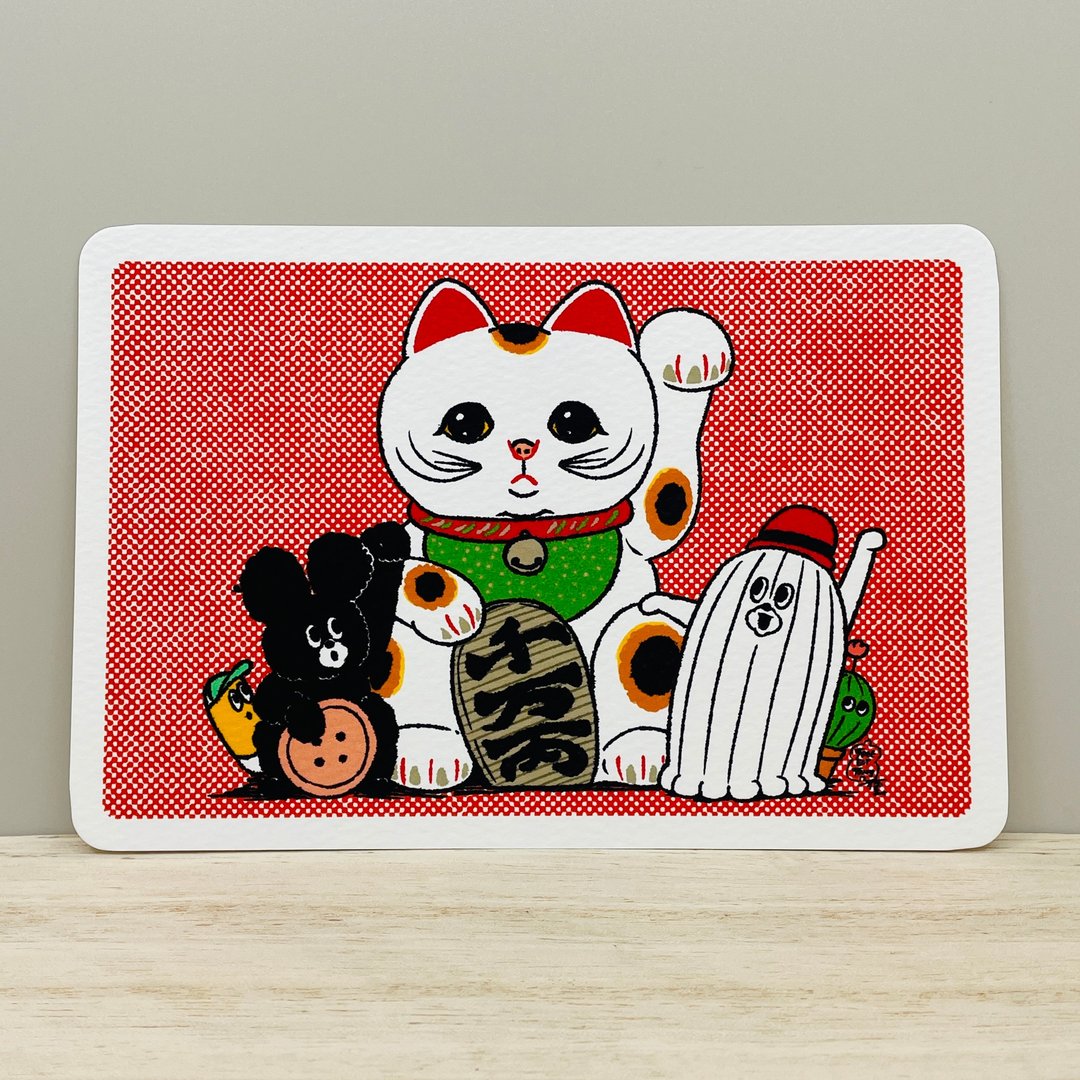 明信片 招财猫 - 卡片/明信片 - 纸 