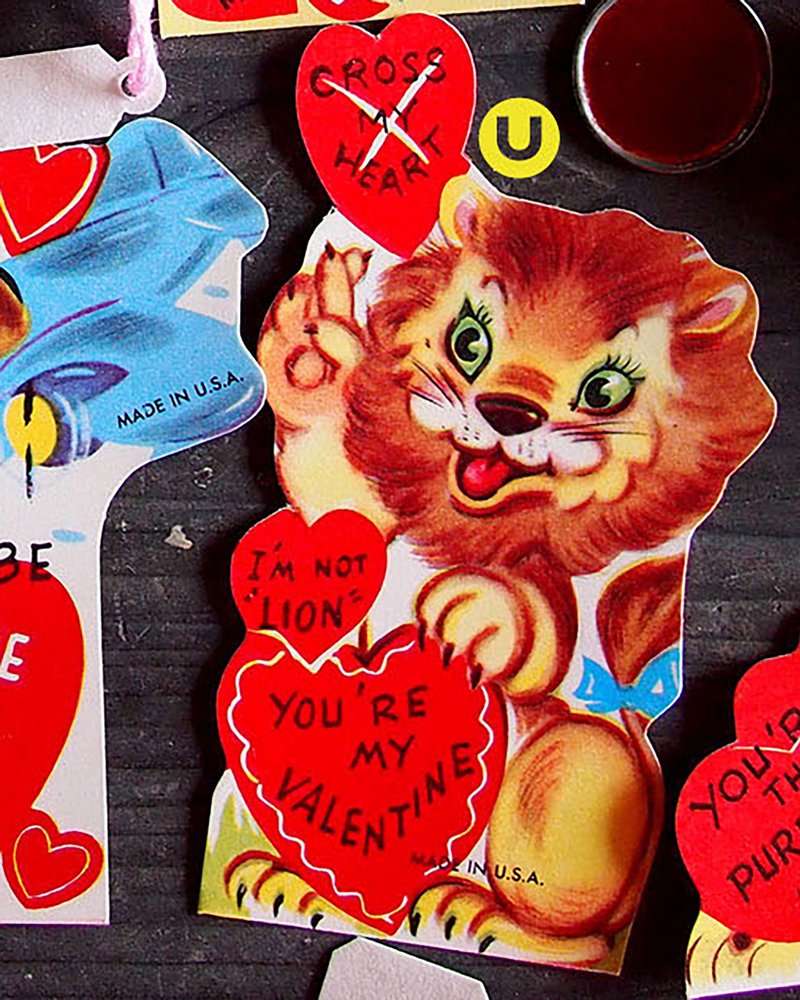 情人节卡330日元-U- - 卡片/明信片 - 纸 红色