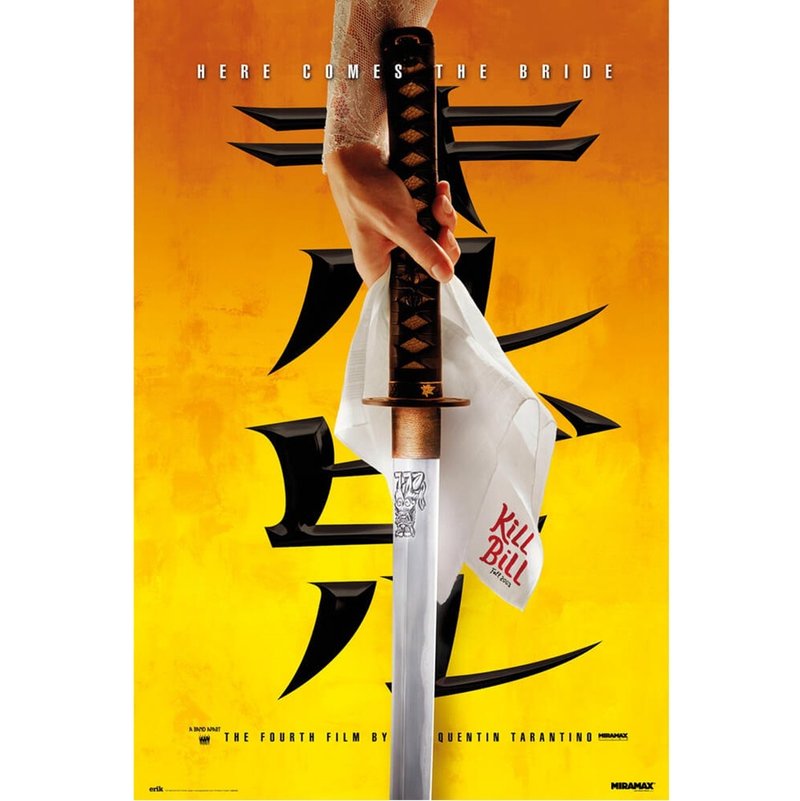 【追杀比尔】 Kill Bill VOL.1 武士刀 预告版进口海报 - 海报/装饰画/版画 - 其他材质 黄色
