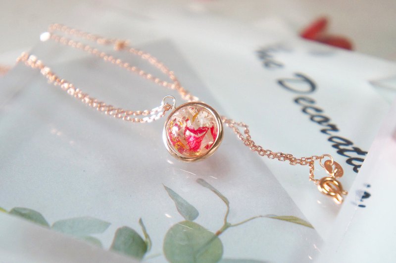 毛价宝 | 925纯银首饰 | 宠物毛发 | 宠物纪念品 - 项链 - 植物．花 红色