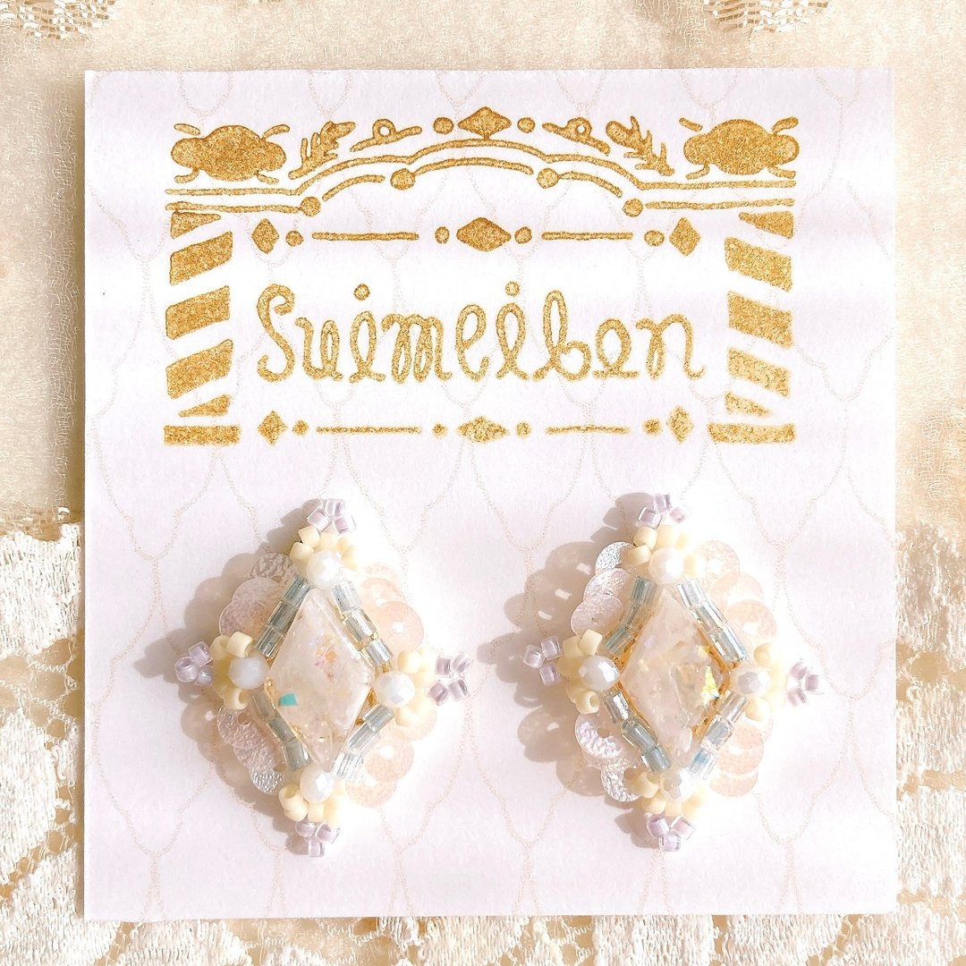jelly bijou 耳饰 - 耳环/耳夹 - 树脂 白色