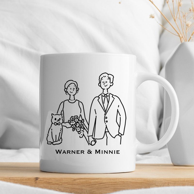 快速出货!!美式简约头像-定制化马克杯(赠3张手机壁纸) - 订制画像 - 瓷 