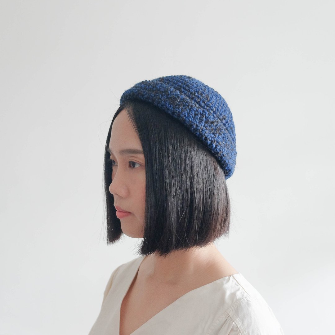 Crochet Sailor Hat/Navy - 帽子 - 棉 蓝色
