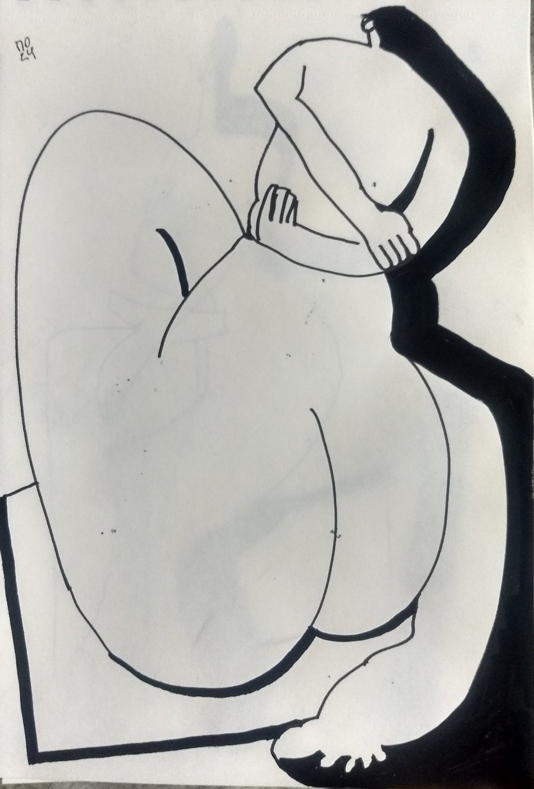 非常裸体的绘画 - 送给他的好礼物！ - 海报/装饰画/版画 - 纸 银色