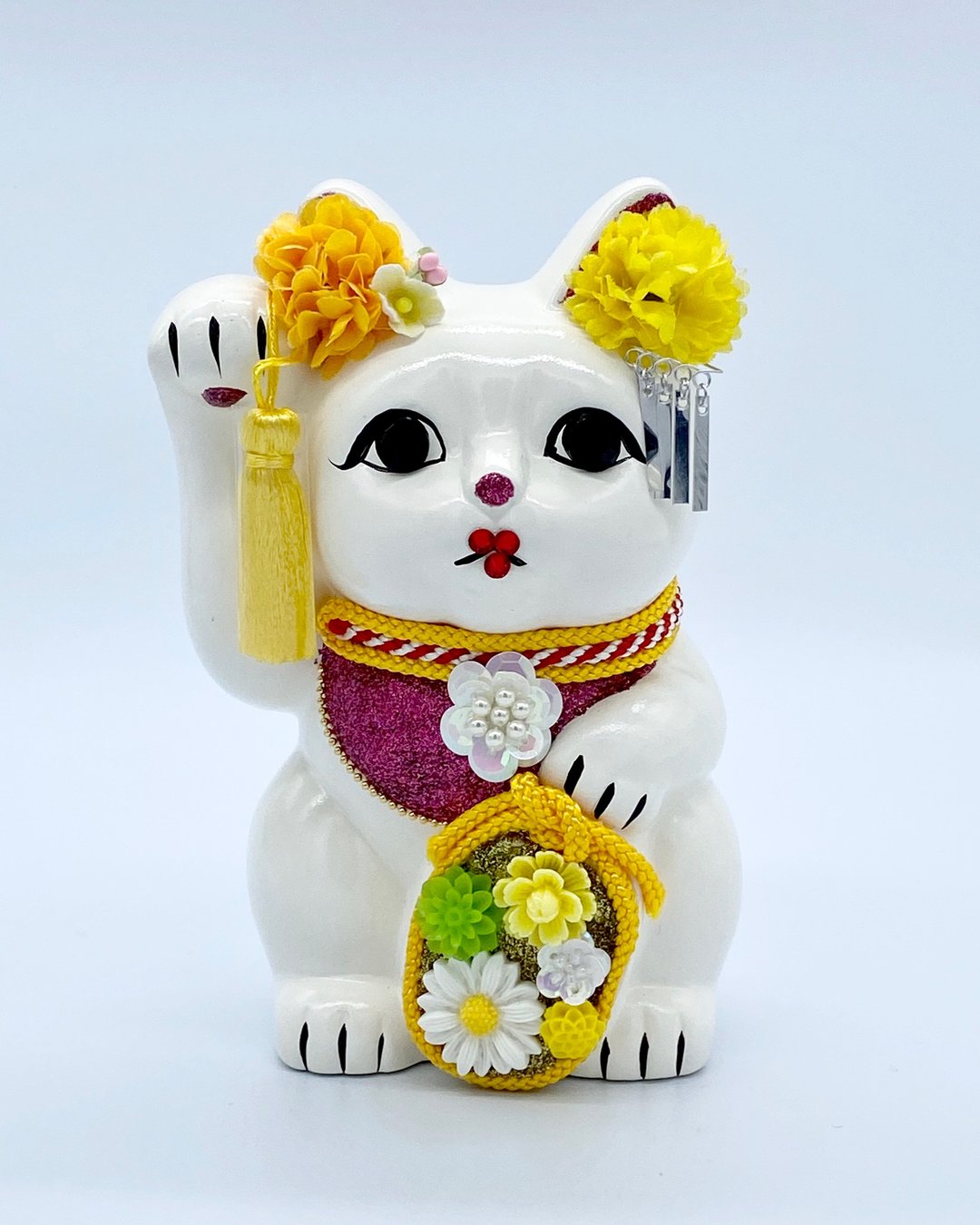 Maikoi lucky cat - 摆饰 - 陶 白色