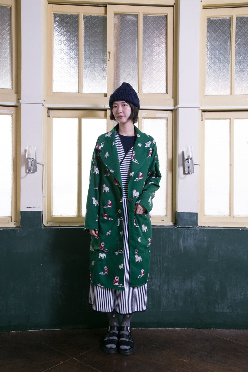 丑狗无里西装外套（只有一件） - 女装休闲/机能外套 - 棉．麻 绿色