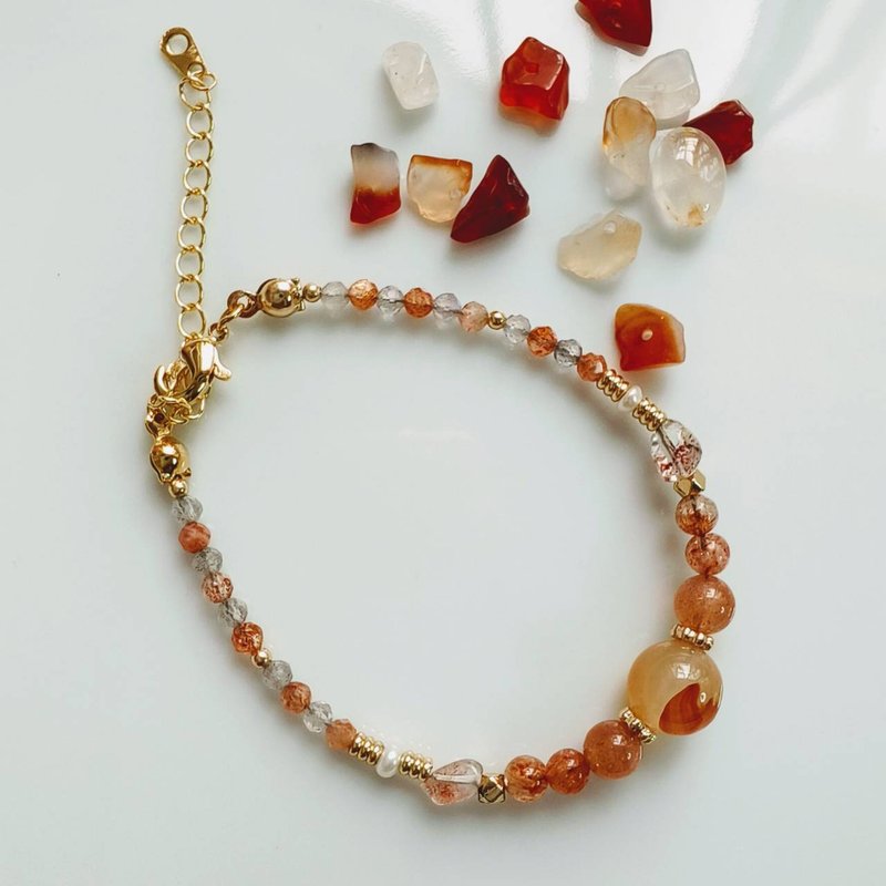 C.Lady晶女子// 阳光樱梦水晶手链 - 提升自信、创造力和吸引丰盛 - 手链/手环 - 水晶 橘色