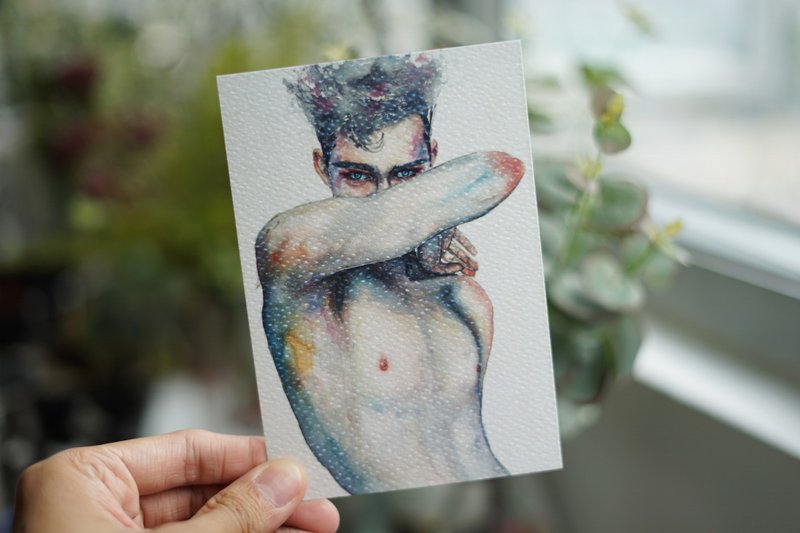 明信片 PC-HU-024 咽下问号 - 卡片/明信片 - 纸 多色