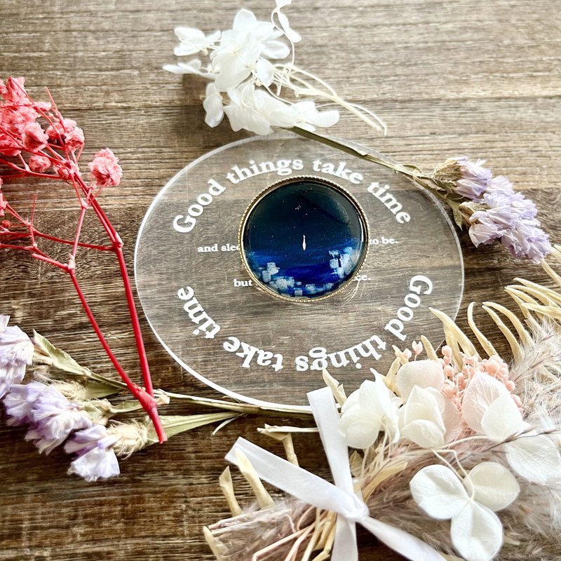 风景胸针未探索的海鱼冒险 - 胸针 - 树脂 蓝色