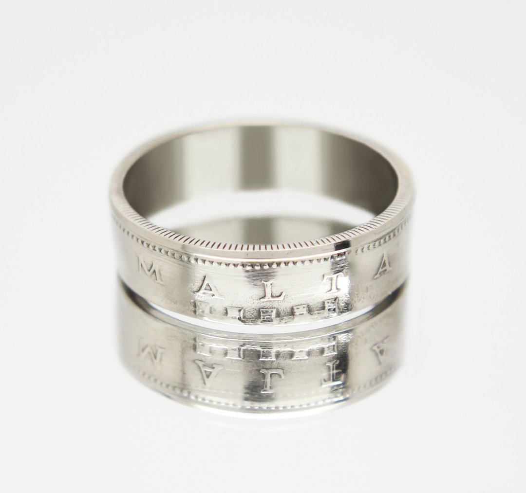 Malta Coin Ring 10 cents 1991-2007 coin rings for men coin rings for women - 戒指 - 其他金属 