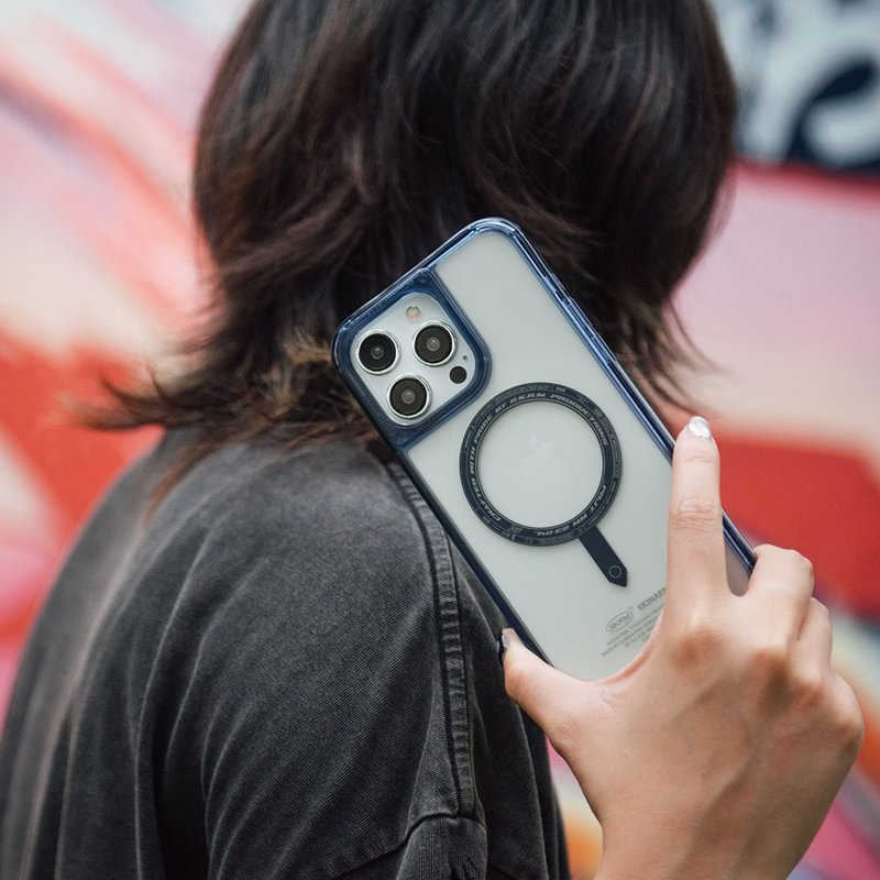 iPhone 15 系列 Saido低调风格磁吸防摔手机壳 附扣具-蓝 - 手机壳/手机套 - 其他材质 蓝色