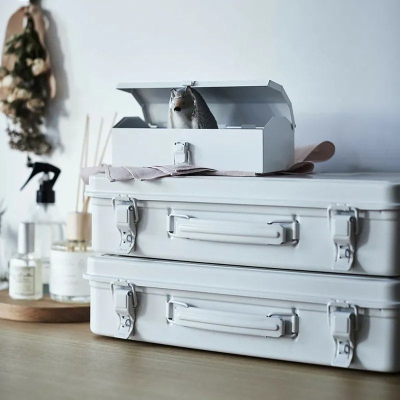 日本TOYO钢制单层手提收纳箱T-360 (5色) - 置物架/篮子 - 其他金属 多色