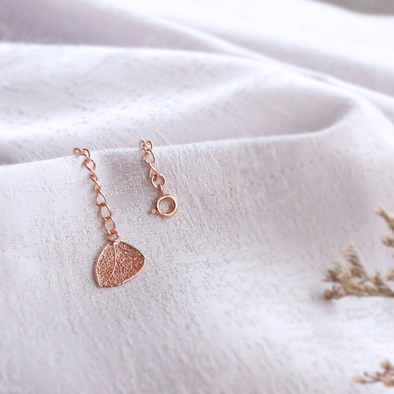 【纯叶脉制作】 羽忆手链 - 玫瑰金 - 手链/手环 - 其他金属 粉红色