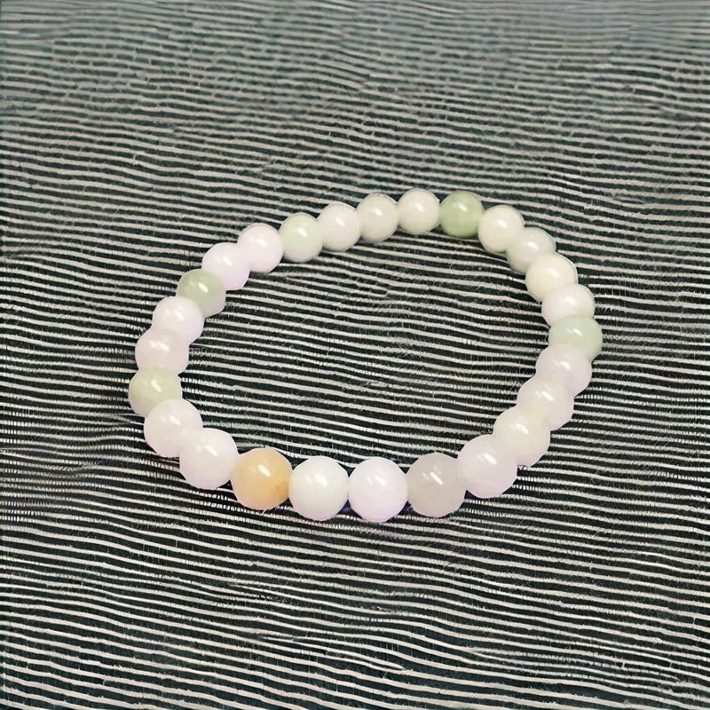 多彩翡翠手珠 | 天然缅甸A货翡翠 | 送礼 - 手链/手环 - 玉石 多色