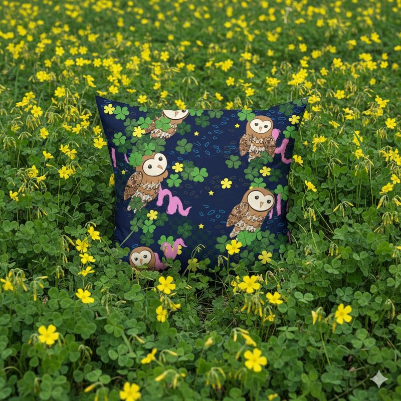 ChuChuLove 40 X 40 抱枕 印花 / 幸运的星夜猎手 - 枕头/抱枕 - 聚酯纤维 